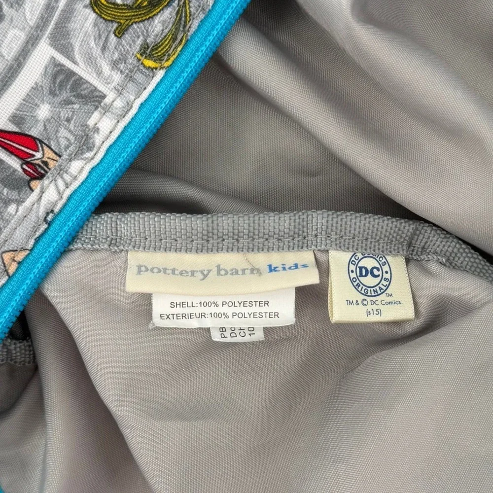 POTTERY BARN KIDS Wonder Woman DC Comics Duffle Bag Grey Superhero Travel Bag